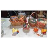 Easter baskets of different sizes and plastic