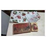 Vintage Christmas tablecloths, Noma decorative