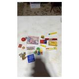 Lot of magnets and schools supplies