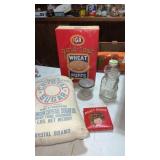 Vintage empty box of IGA WHEAT PUFFS , glass