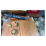 Black flag, sprayer/duster tin canister , two