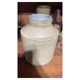 Antique crock with enamel inside