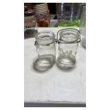 2 Glass Mason Jars (no lids)
