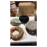 Lot of vintage womenï¿½s hats and wig