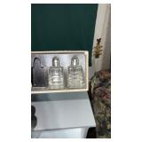 Vintage  cut glass salt and pepper shakers