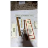 Lot of Misc vintage rulers and land o lakes Felco