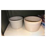 2 stone ware crocks  4 x 6ï¿½