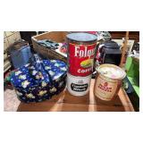 3 Miscellanious  advertising tins sugar barrel