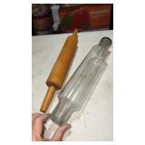 Wooden and glass rolling pins