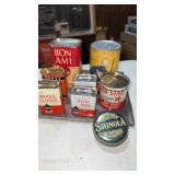 Miscellaneous advertising tins