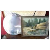 Mirror approximately  15 inches in diameter and
