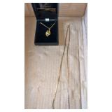 Electroplated gold nugget necklace and gold tone