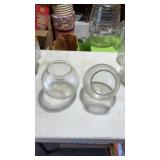 2 Glass Bubble Bowls