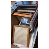 Box of miscellaneous photo frames