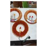 Mid century burnt orange Christmas wreaths 1 is
