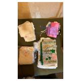 4 Various Fabric Covers, Floral Print, Colored,