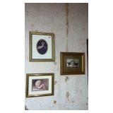 3 framed art prints of cherubs / cupids