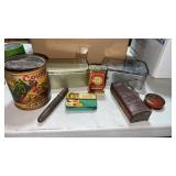 Miscellaneous advertising tins