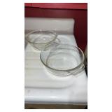 Glass bake 1950s casserole dish in the poppy