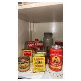 Vintage lot of  advertising tins