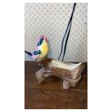Royal Copley, ceramic bird planter approximately