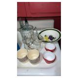 Miscellaneous dishes , coffee cups , pitchers and