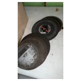 Large lot of chain saw blade guid bar and grinder