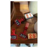 Vintage shelf price tags