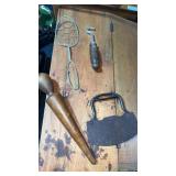 Miscellaneous lot  of vintage kitchen items Food