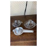 1950s aluminum citrus reamer fruit juicer and  2