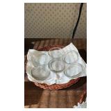 Set of 6 glass coasters