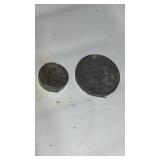 Civil war pocket mirror and  20 th century pocket