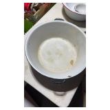 Blue and white granite wear enamelware large