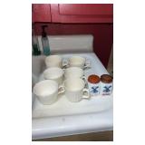 Hasal Atlas, milk, glass salt and pepper shakers