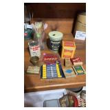 Vintage tins, Lipton tea, baking powder, speed