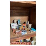 Vintage medicine boxes and matches