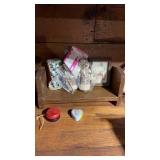 Misc lot including vintage wood yoyo