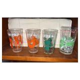4 Vintage childrenï¿½s swanky swigs 4 ounce glasses