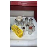 Miscellaneous glass salt and pepper, shakers