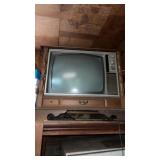 Vintage tv, 8 track player, and micro film reader