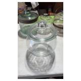 Glass Bowl Jar with Glass Lid