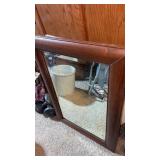 Wood framed mirror approximately  24 x 34ï¿½