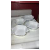 Corning ware petite pans with blue cornflower