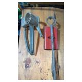 Vintage, handheld cheese, grater, and vintage egg