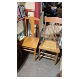 2 wood chairs