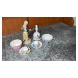 2 souvenir mini coffee cups and plates Illinoisï¿½s