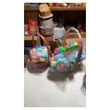 2 Easter Baskets full of Plastic Eggs