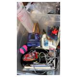 Tote with miscellaneous toys, kitchen items and