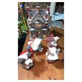 Lenox lighted house and ornaments