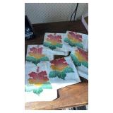 6 Hawaiian cloth napkins